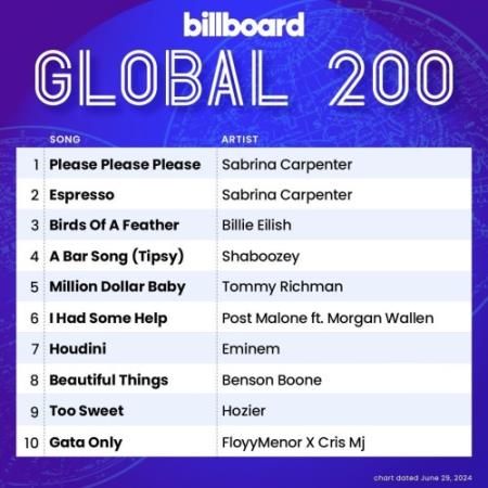 Billboard Global 200 Singles Chart 29.06.2024 (2024)